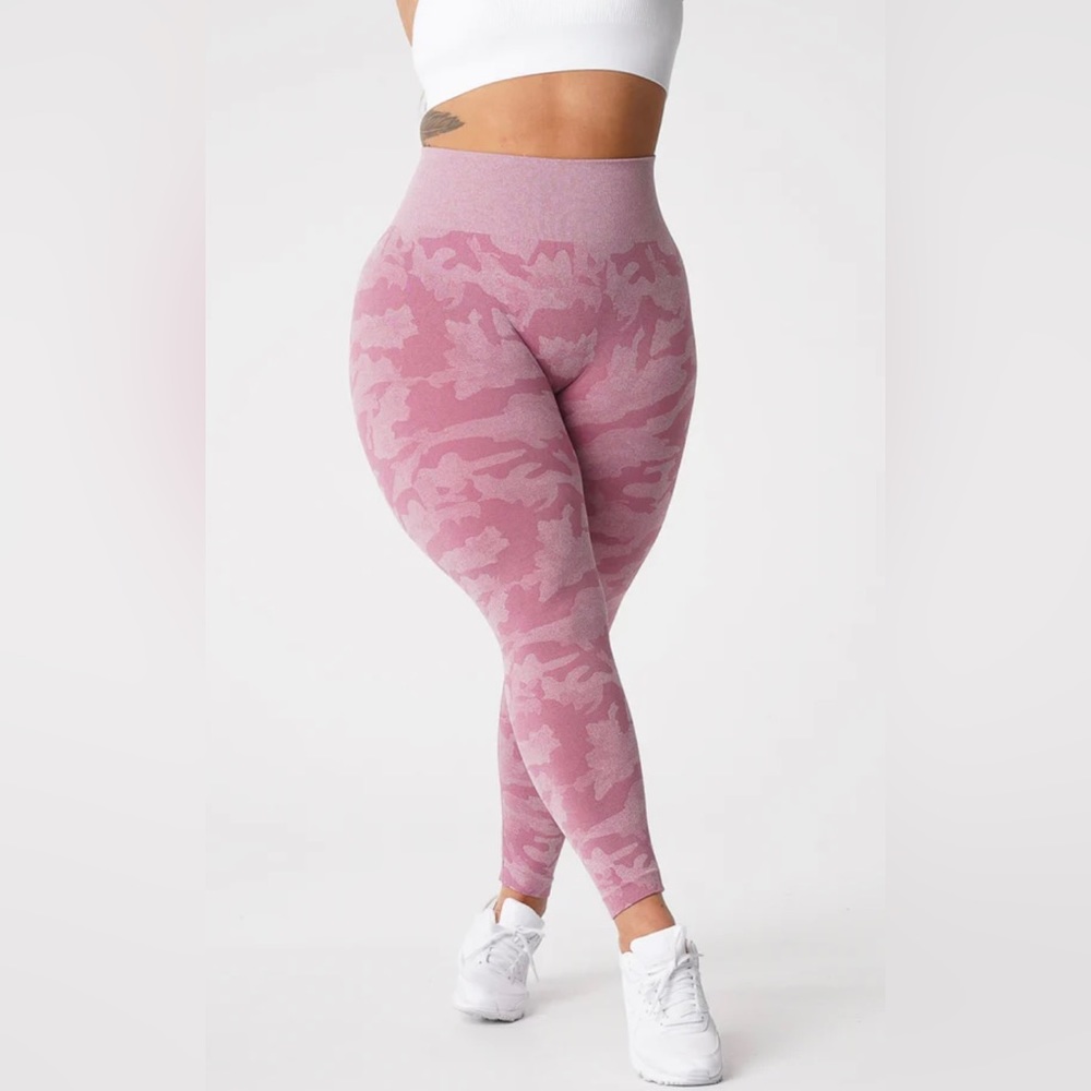 NVGTN pastel pink camo leggings